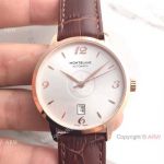 Mont Blanc Meisterstuck Date Watch Replica Rose Gold White